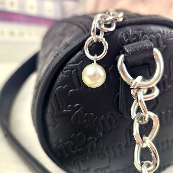 {Juicy Couture} Black {Pearls} Bag Purse - Picture 4 of 6